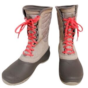 The North Face Womens ThermoBall Eco Utility Mid Waterproof Snow Boots Gray 9